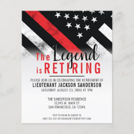 Flyer Convite à Linha Vermelha para Retirada de Bombeiro