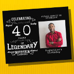 Flyer Convite aniversário de 40 anos de Orçamento Preto<br><div class="desc">Planejar um bash de aniversário de 40 anos? Facilite e seja favorável ao orçamento com nosso aniversário de 40 anos de orçamento negro. Crie seu convite com nossos modelos fáceis de usar no Zazzle e traga um toque especial para o próximo evento. Nosso folheto de convite vem em várias cores,...</div>