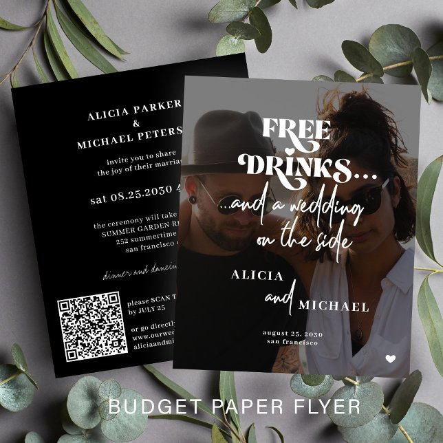 Flyer Convite casual RSVP de foto de orçamento online (Criador carregado)