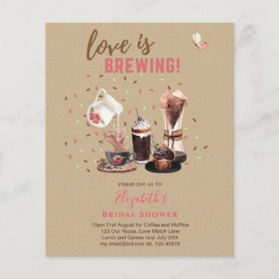 Flyer Convite CHÁ DE NOIVA Amor Está Fermentando Bolinho