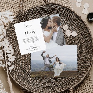 Flyer Convite de agradecimento de casamento econômico co