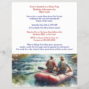 Flyer Convite de Aniversário de Aventura de Viagem de Ba