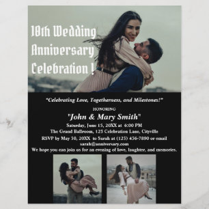 Flyer Convite de Aniversário de Casamento