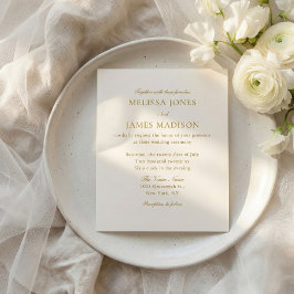 Flyer Convite de Casamento Clássico com QR Code para 4 F