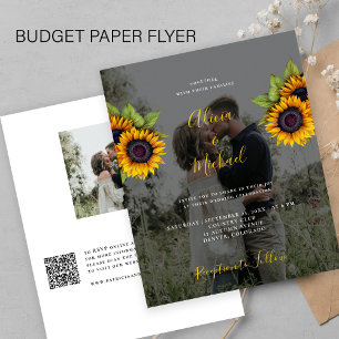 Flyer Convite de casamento com código QR para orçamento 
