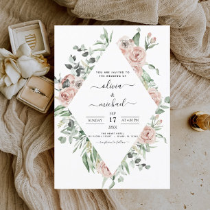 Flyer Convite de Casamento com Eucalipto Verde Sage Econ