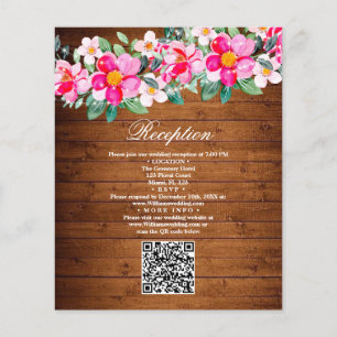 Flyer Convite de Casamento com Luzes Florais Rosa em Mad