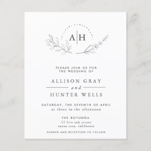 Flyer Convite de Casamento com Motivo Floral