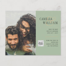 Convite de casamento de Fotografia Chic QR Código 