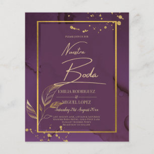 Flyer Convite de casamento DE SAÍDAS DOURADAS PROFUNDAS