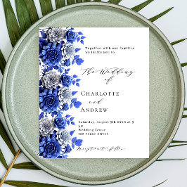 Flyer Convite de casamento do orçamento de script floral