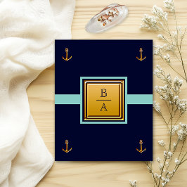 Flyer Convite de Casamento Econômico Mar Azul Náutico