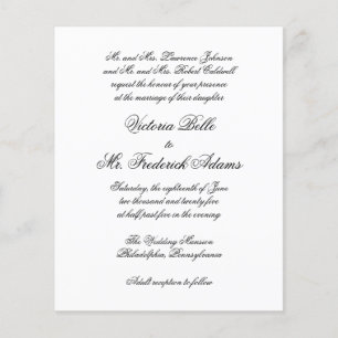 Flyer Convite de Casamento Formal Elegante dentro do Orç