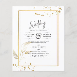 Flyer Convite de Casamento Foto Orçamento Clássico Branc