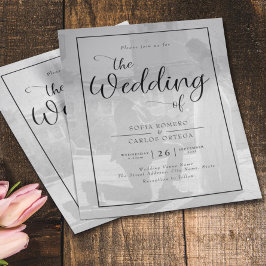 Flyer Convite de Casamento Foto Preto e Branco Econômico