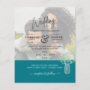 Flyer Convite de casamento Gypsophila da FOTO LeahG