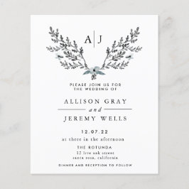 Flyer Convite de Casamento no inverno congelado | Orçame