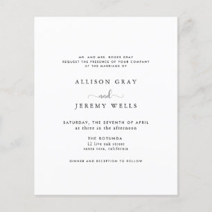 Flyer Convite de Casamento Simples