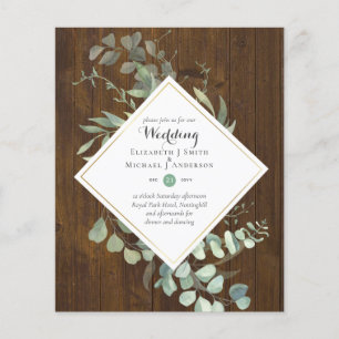 Flyer Convite de Casamento Tema Verde Moderno ORÇAMENTO