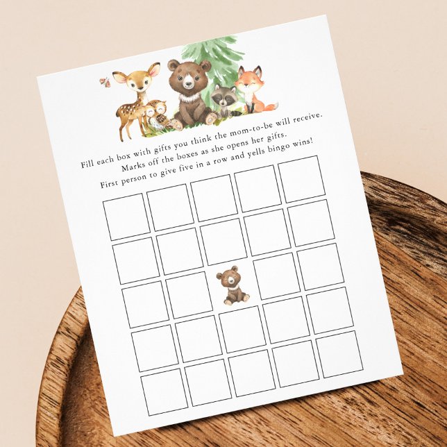 Flyer Convite de Chá de Bebê de Animais Jogo de Bingo (Criador carregado)