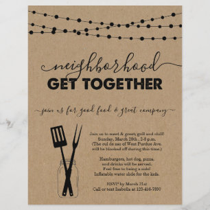 Flyer Convite de Encontro de Vizinhança