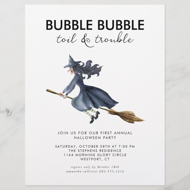 Flyer Convite de Festa de Halloween de Orçamento (Frente)