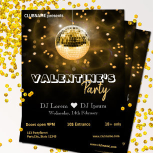 Flyer Convite de festa do Dia dos Namorados com Bola de