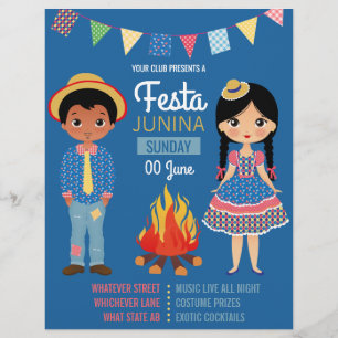 Flyer Convite de Festa Junina Corporativa/Clube