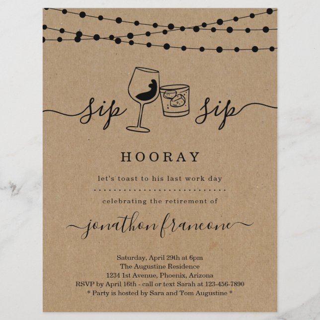 Flyer Convite de festas de aposentadoria engraçado (Frente)