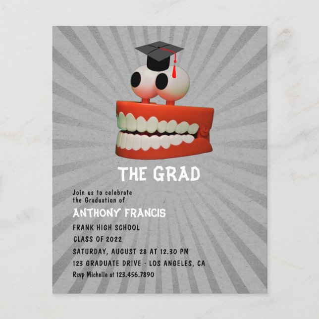 Flyer Convite de Foto para Festa de Formatura de Dentist (Frente)