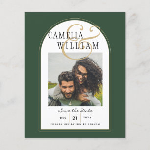 FLYER CONVITE DE FOTOGRAFIA CASAMENTO JUNIPER GREEN GOLD