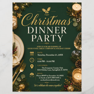 Flyer Convite de Jantar de Natal