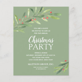 Flyer Convite de Natal Chic Greenery