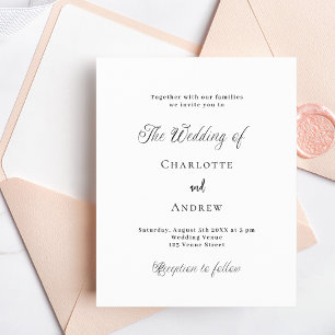 Flyer Convite de orçamento formal clássico de casamento