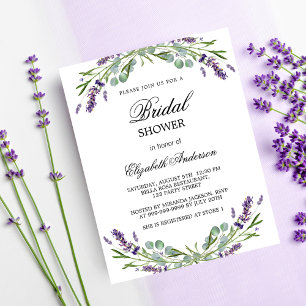 Flyer convite de orçamento violento para lavanda chá de