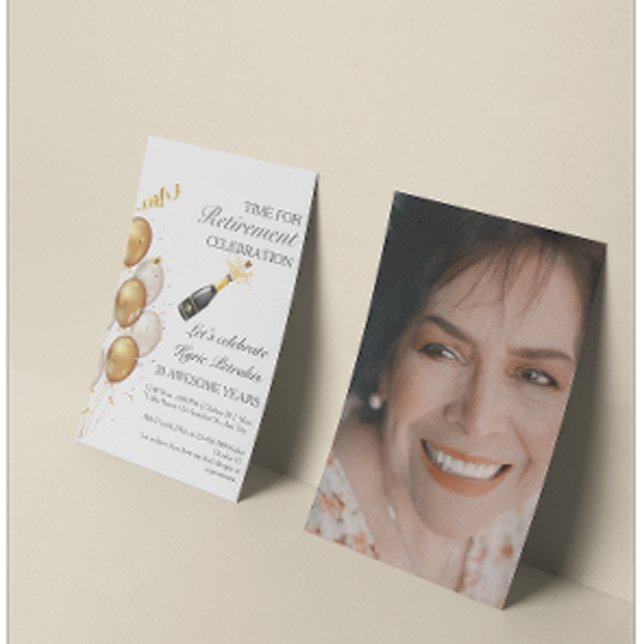 Flyer Convite de Parte de Retirada de Orçamento de Fotog (Criador carregado)