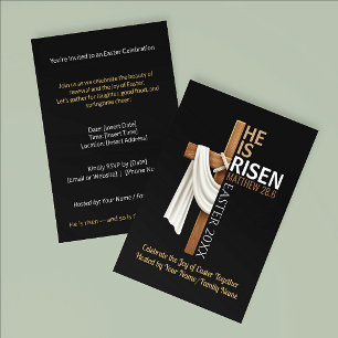 Flyer Convite de Páscoa Personalizado Ele Ressuscitou