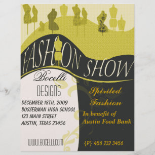 Flyer Convite do desenhista do estilo do desfile de moda