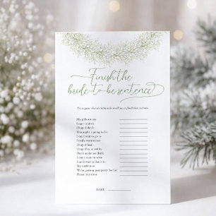 Flyer Convite do Jogo de Acabar a Frase para Chá de Noiv