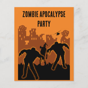 Flyer Convite do Partido Apocalypse Zombie
