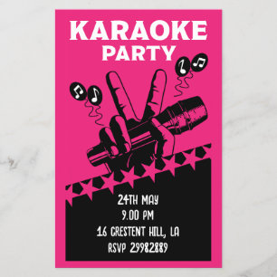 Flyer Convite do Partido Karaoke