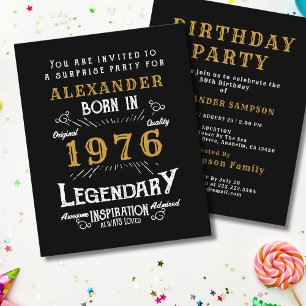 Flyer Convite Legenda de 50 Anos Orçamento de 1976