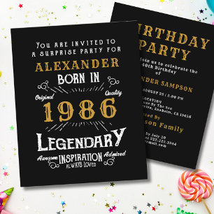 Flyer Convite Lenda do Orçamento de 1986 para 40º Aniver
