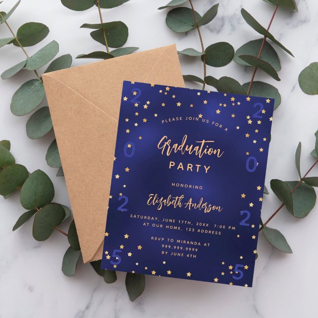 Flyer Convite orçamental para marinhos azuis de festa de (Criador carregado)