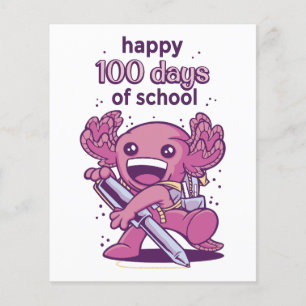 Flyer convite para 100 dias de escola