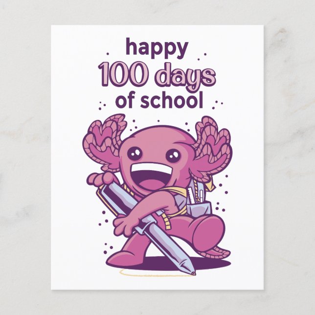 Flyer convite para 100 dias de escola (Frente)