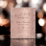 Flyer Convite para aniversário de 40 anos de Glitter Dou<br><div class="desc">Faça sua celebração de aniversário de 40 anos com o Convite para aniversário de 40 anos de Glitter Dourado Rosa de Orçamento! Este convite para barato apresenta um design brilhante rosa de ouro que adiciona um toque de elegância ao seu dia especial sem quebrar o banco. Perfeito para quem quer...</div>