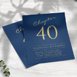 Flyer Convite para aniversário de 40 anos de Orçamento D<br><div class="desc">Celebre seu estilo de aniversário de 40 anos com este folheto de convite à concorrência. É hora de comemorar fazer 40 anos de estilo! Torne o seu dia especial inesquecível com o nosso Livro de Convite para aniversário de 40 anos de Orçamento Dourado Azul. Este design amigável para a carteira...</div>