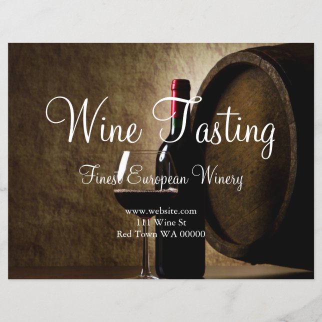 Flyer Convite para apresentação de Provandos de vinho (Frente)