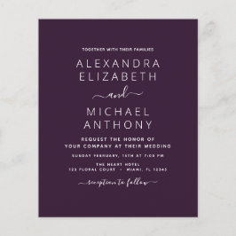 Flyer Convite para Casamento com Ameixa de Orçamento